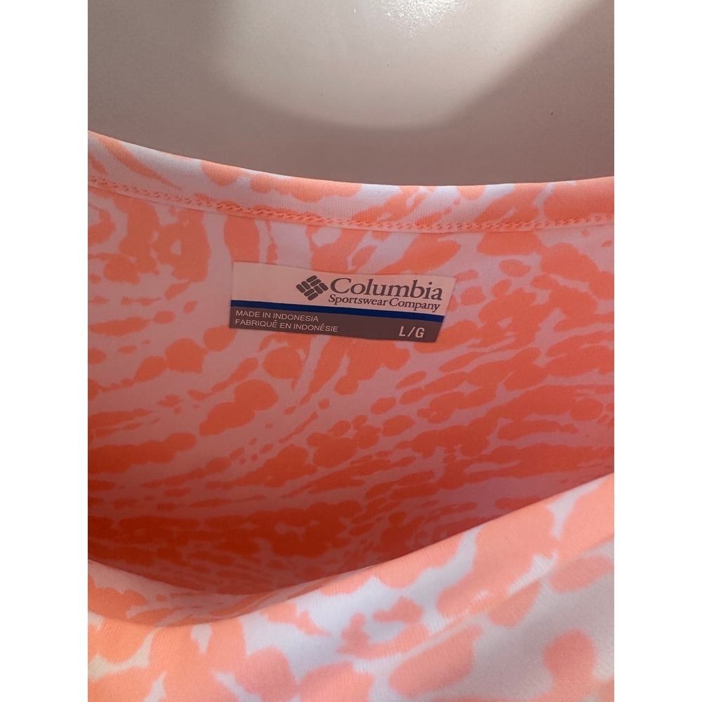 Columbia PFG Freezer Maxi Dress UPF 50 Tiki Pink Swirlscape Stretch Peach Large - Picture 14 of 16